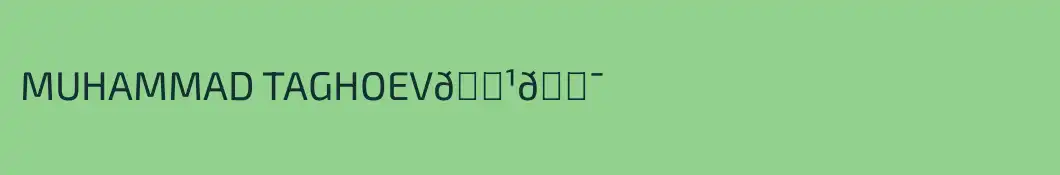 MUHAMMAD TAGHOEV🇹🇯